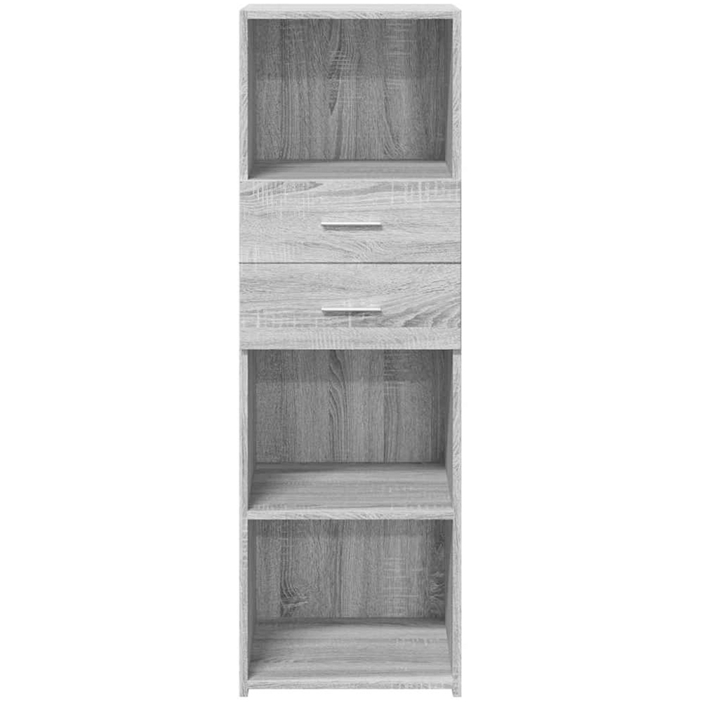 vidaXL 2 Drawer 3 Shelf Grey Sonoma Highboard Image 4