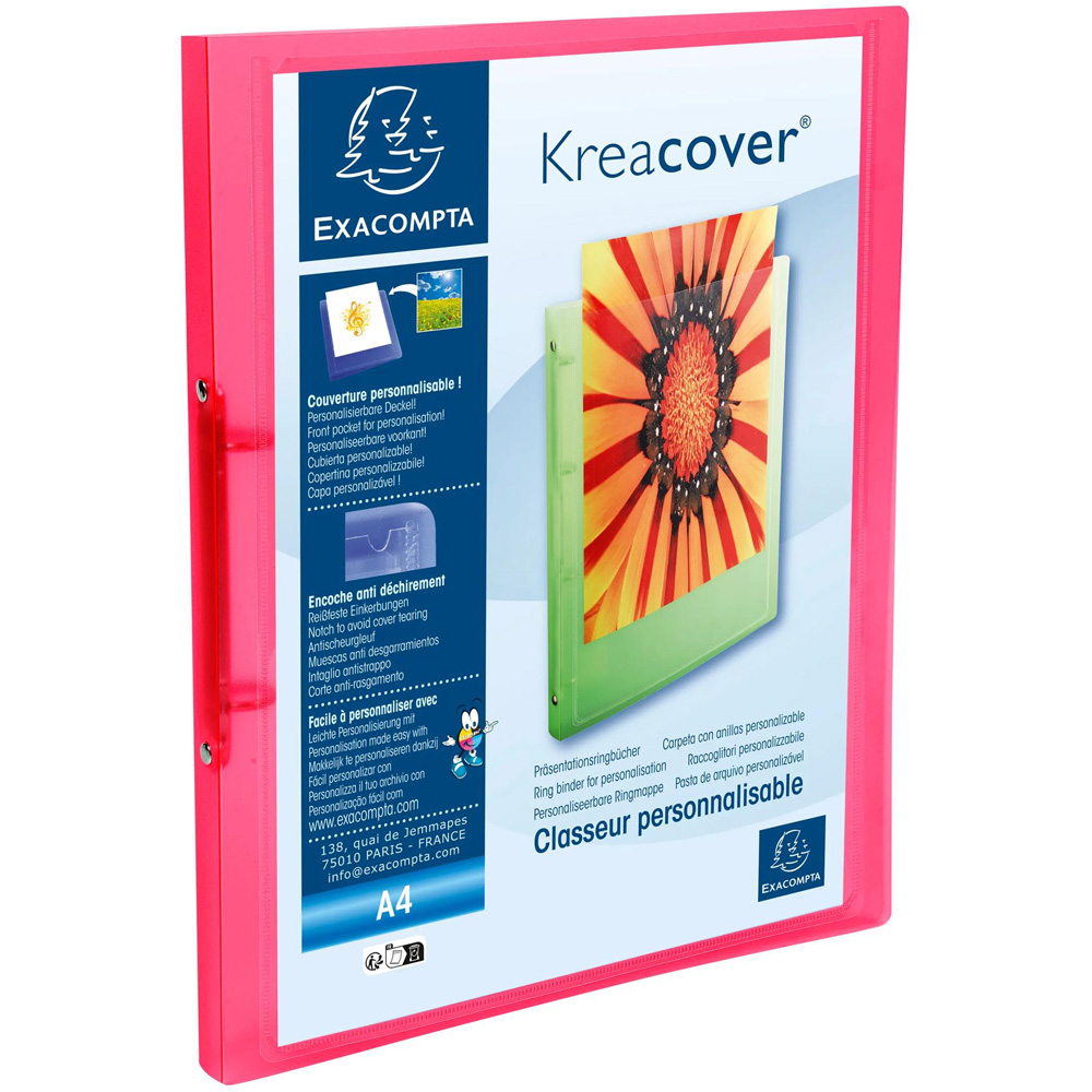 Exacompta Chromaline Multicolour PP 2R Ring Binder 15mm 20 Pack Image 3