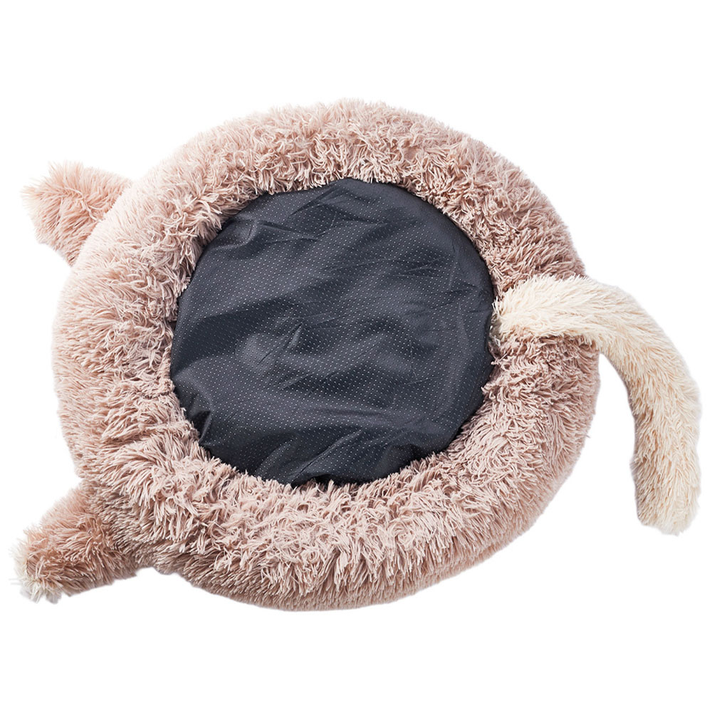 H&O Direct 2.3ft Brown Pet Calming Bed Image 3
