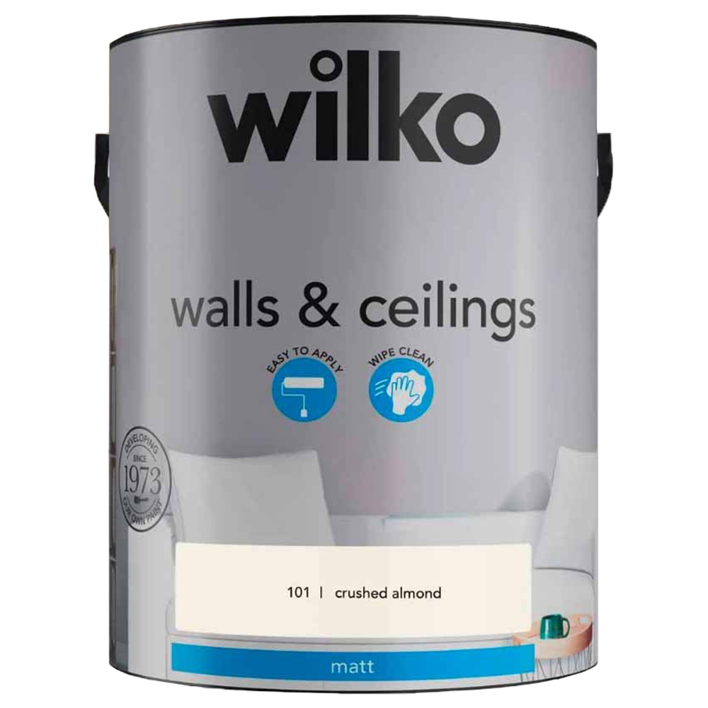 Wilko Walls & Ceilings Crushed Almond Matt Emulsion Paint 5L Image 2