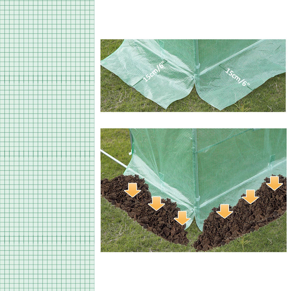 Outsunny Walk In Greenhouse Cover Image 6