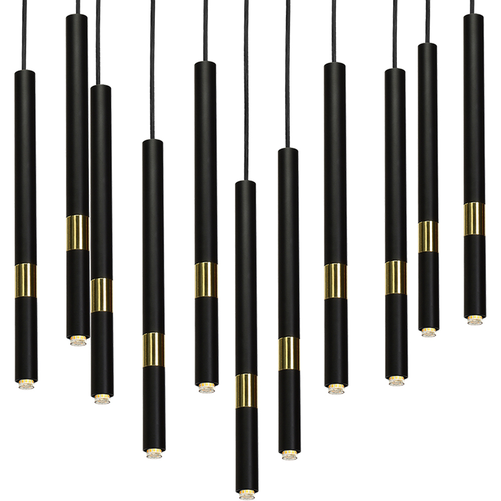 Milagro Monza Black Pendant Lamp 230V Image 2