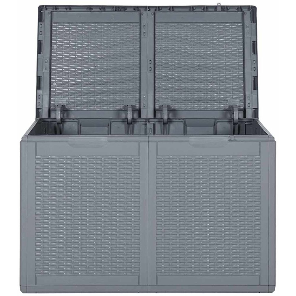 vidaXL 180L Grey Polypropylene Garden Storage Box Image 4