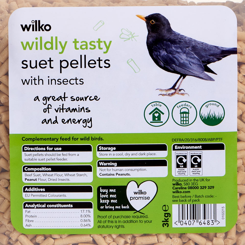 Wilko Wild Bird Suet Pellets with Insects 3kg Image 3