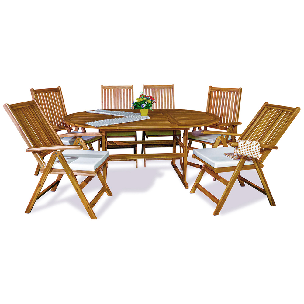 Amir FSC 1 Turnbury 6 Seater Extending Recliner Dining Set Image 3