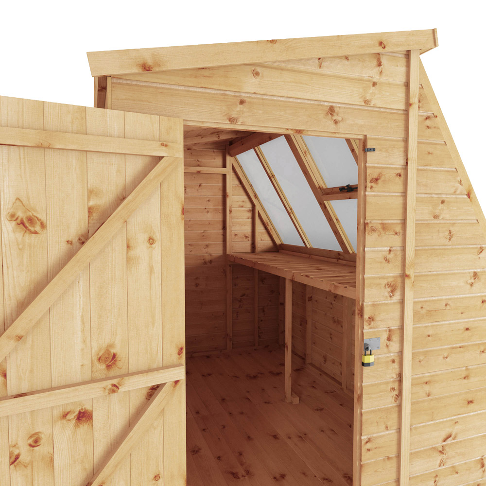 Mercia 8 x 6ft Premium Shiplap Potting Shed with Lean to Image 4