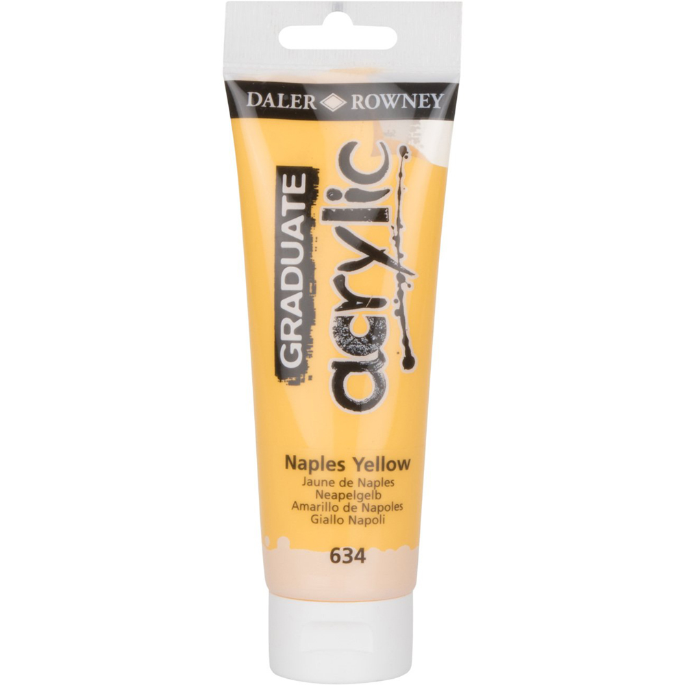 Daler Rowney Graduate Acrylic Paints 120ml - Naples Yellow Image