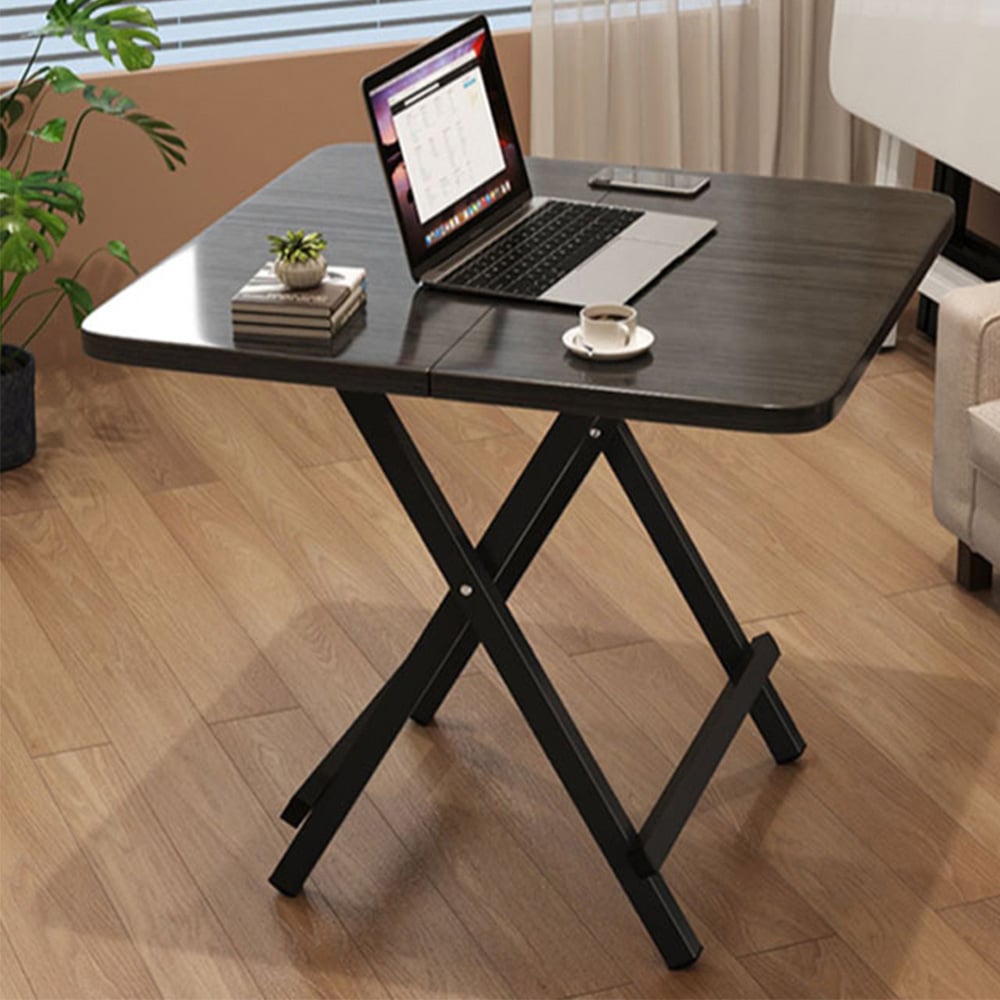Living and Home Black Foldable Dining Table Image 1