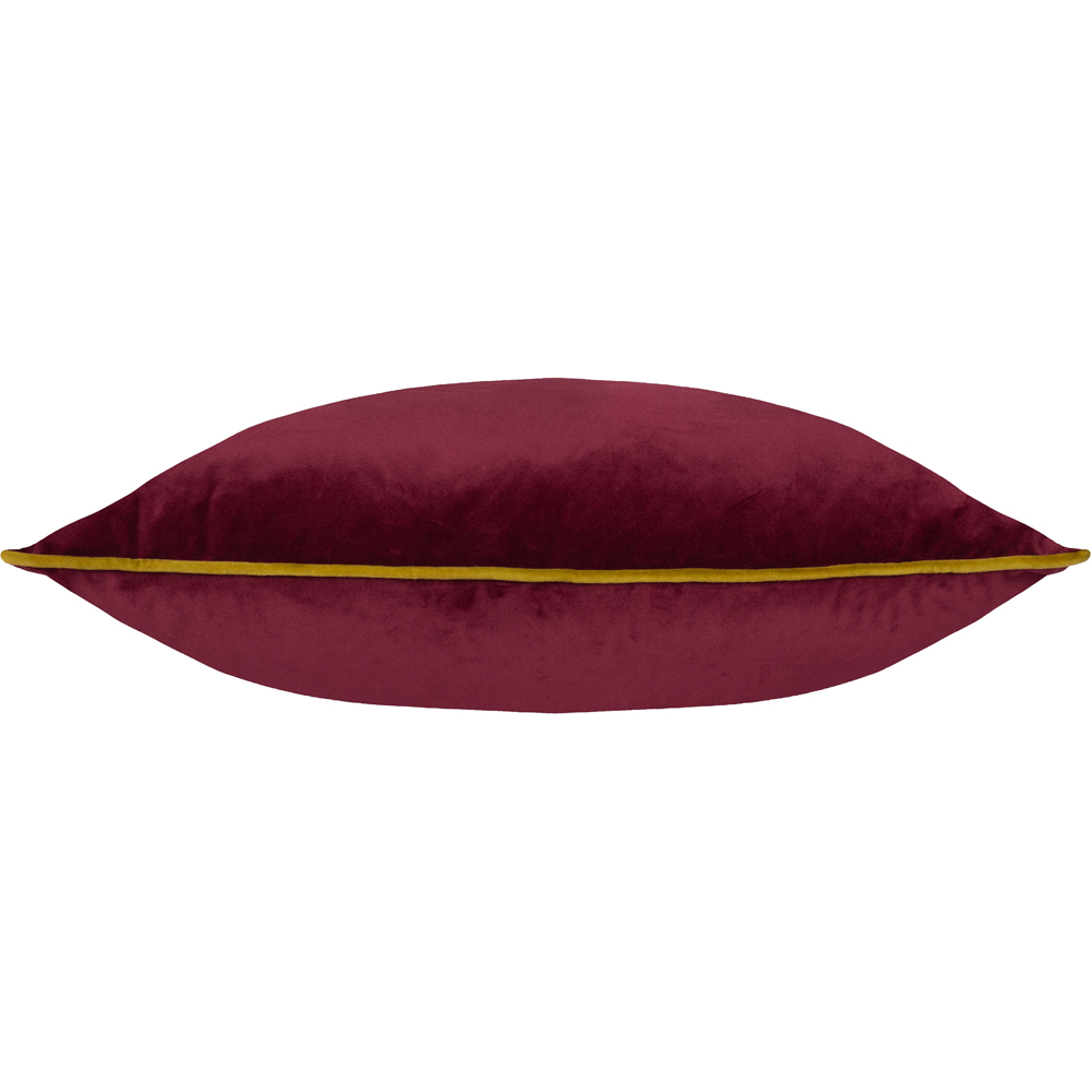 Furn Meridian Maroon and Moss Velvet Cushion 45 x 45cm Image 3
