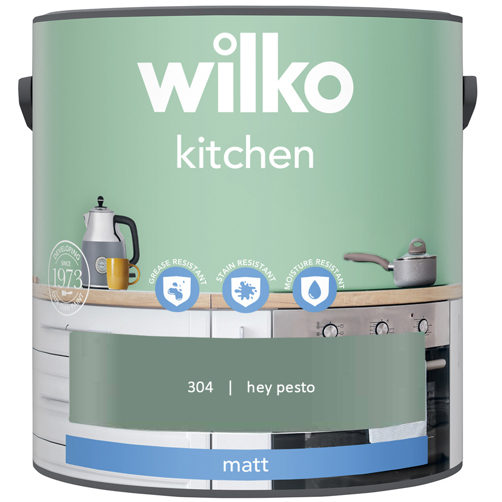 Wilko Kitchen Hey Pesto Matt Emulsion Paint 2.5L Image 2
