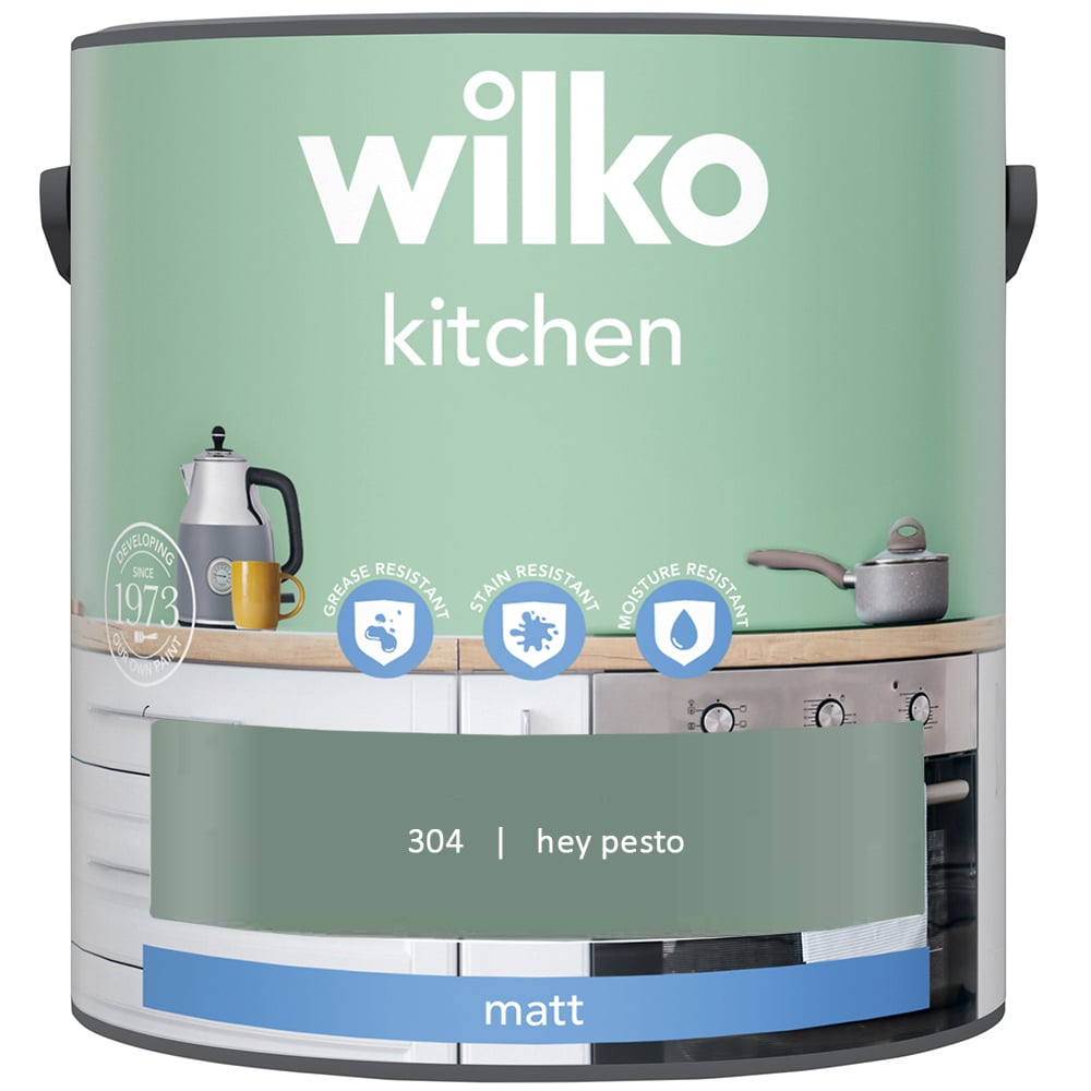 Wilko Kitchen Hey Pesto Matt Emulsion Paint 2.5L Image 2