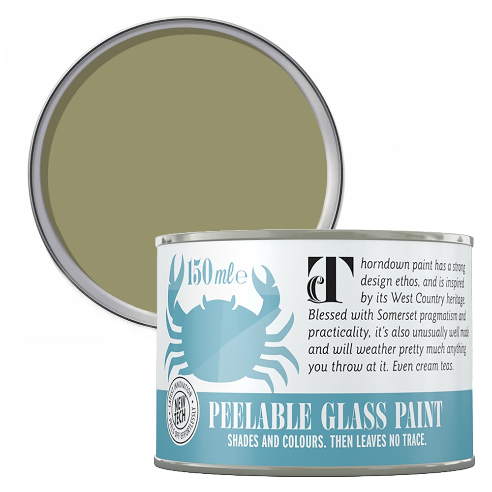 Thorndown Moorland Green Peelable Glass Paint 150ml Image 1