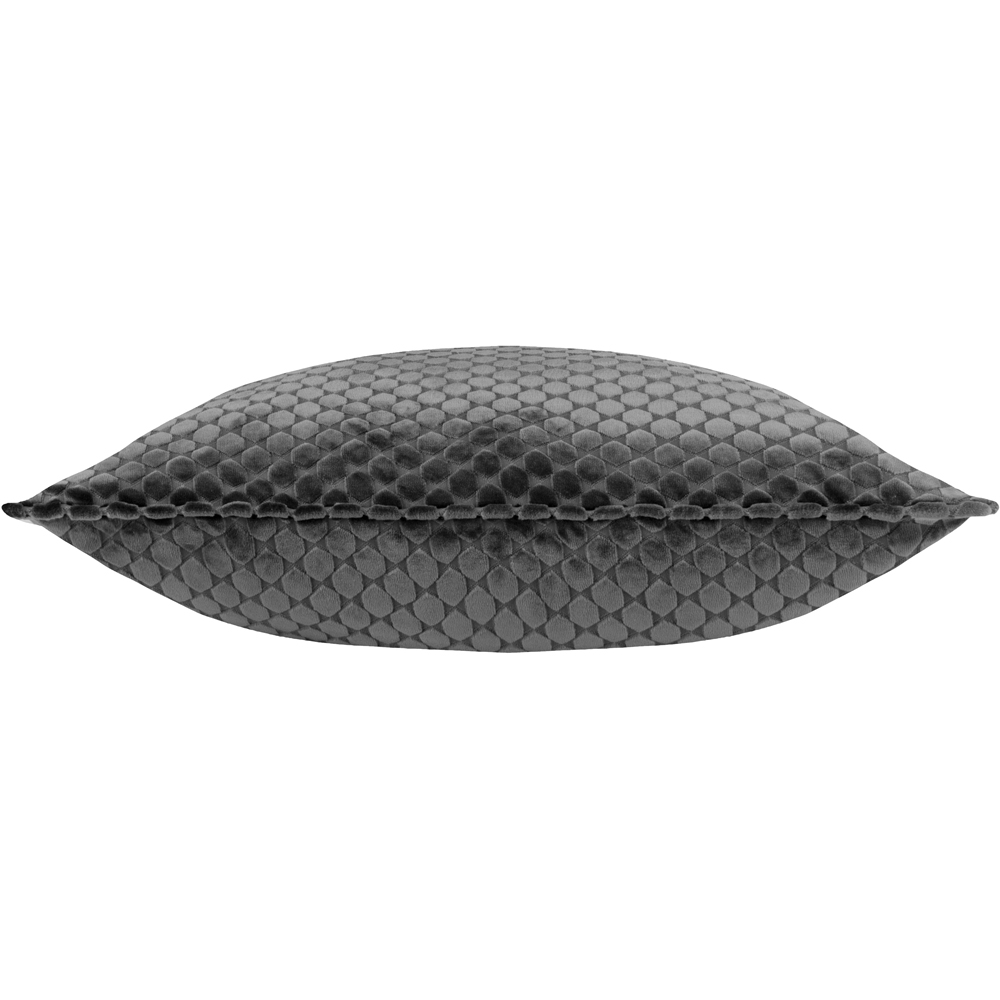 Paoletti Neptune Charcoal Velvet Cushion 50 x 50cm Image 3