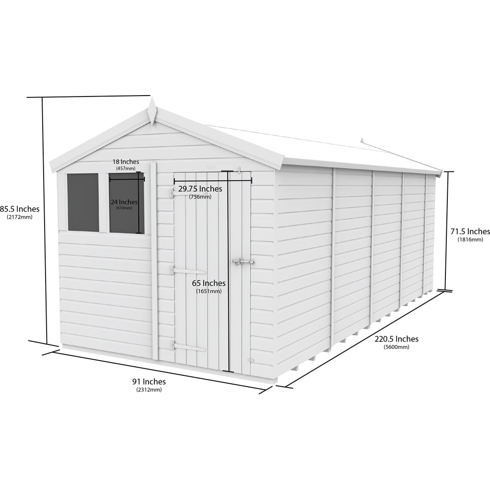 DIY Sheds 8 x 19ft Tongue and Groove Timber Apex Security Shed Image 9