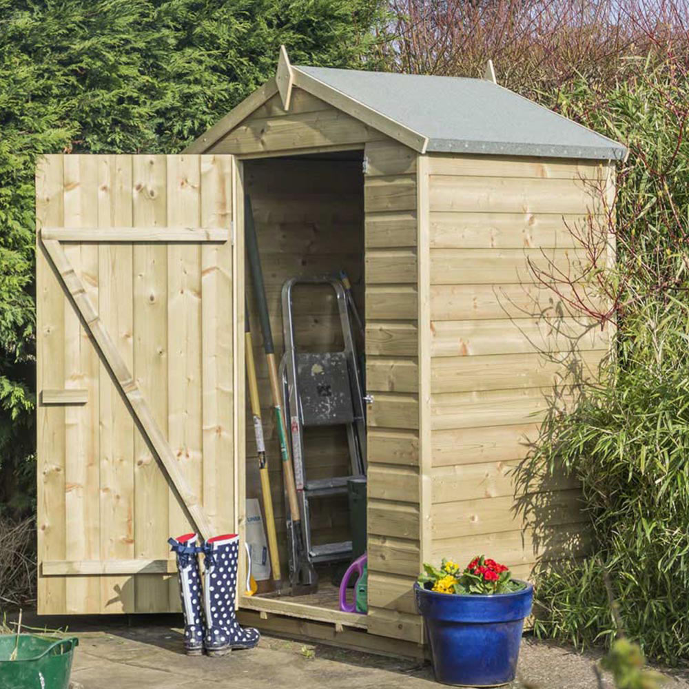 Rowlinson Oxford 4 x 3ft Pressure Treated Shiplap Shed Image 2