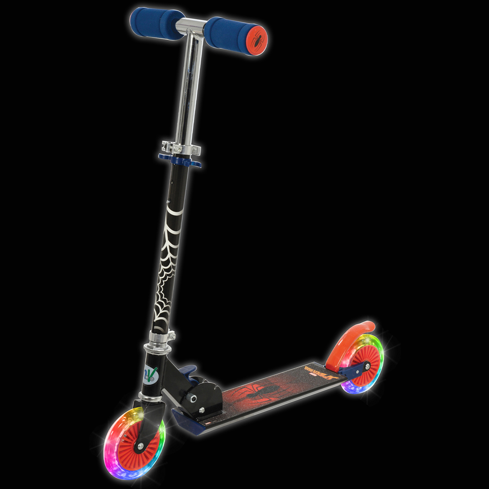 MoVe Spiderman Folding Inline Scooter with Light Up Wheels Image 3