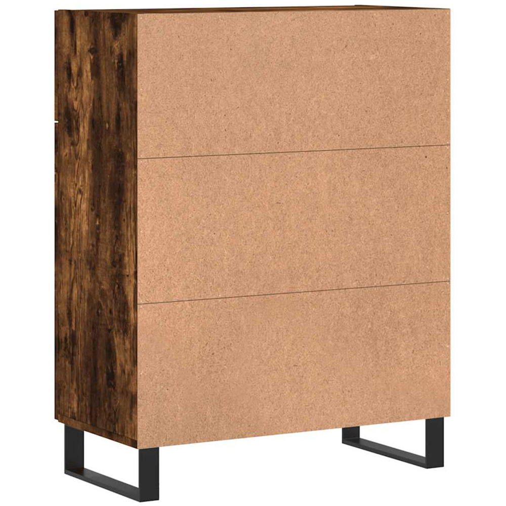 vidaXL 2 Door 2 Drawer Smoked Oak Sideboard Image 8
