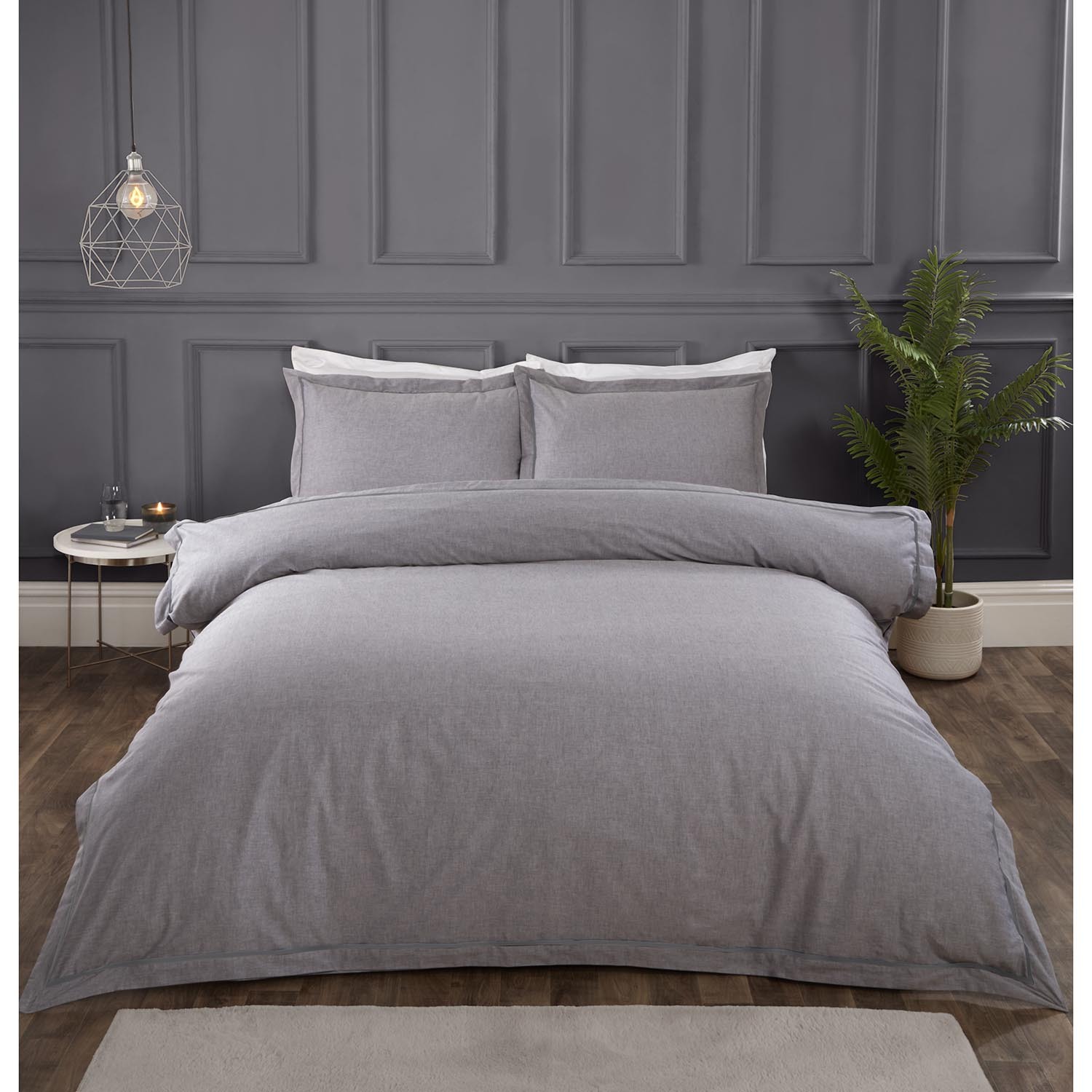 Divante Josephine Oxford Edge Duvet Cover and Pillowcase Set - Double Image 1