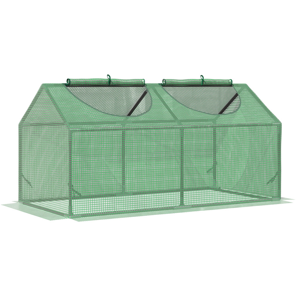 Outsunny Green PE 2 x 4ft Mini Greenhouse Image 1
