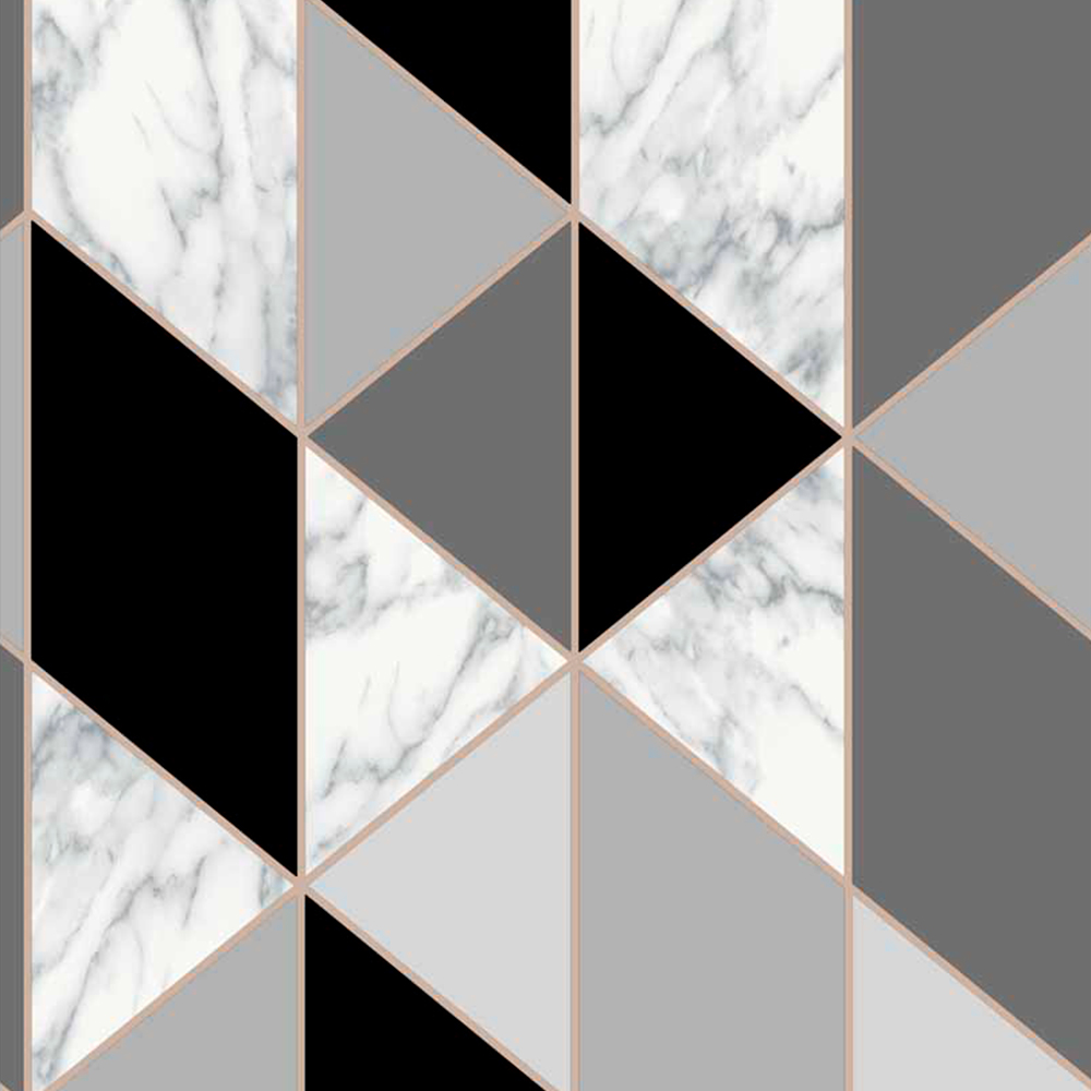 Sublime Marble Geo Charcoal Wallpaper Image 1