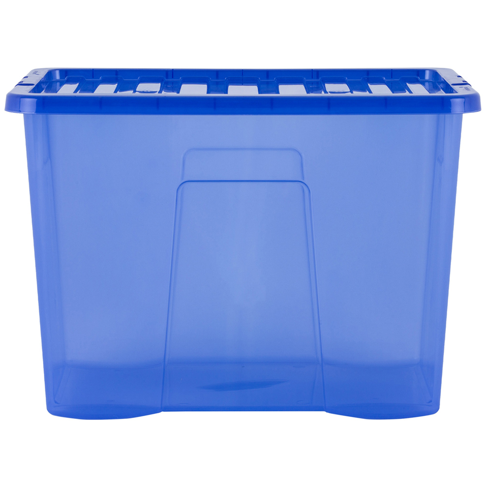 Wham Multisize Crystal Stackable Plastic Blue Storage Box and Lid Set 5 Piece Image 4