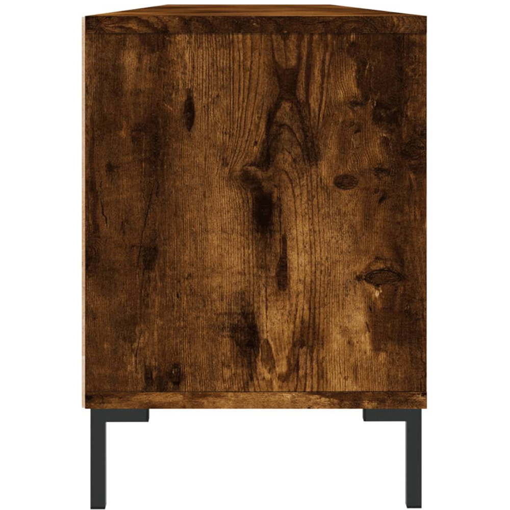 vidaXL 3 Door 3 Shelf Smoked Oak Wide TV Cabinet Image 7
