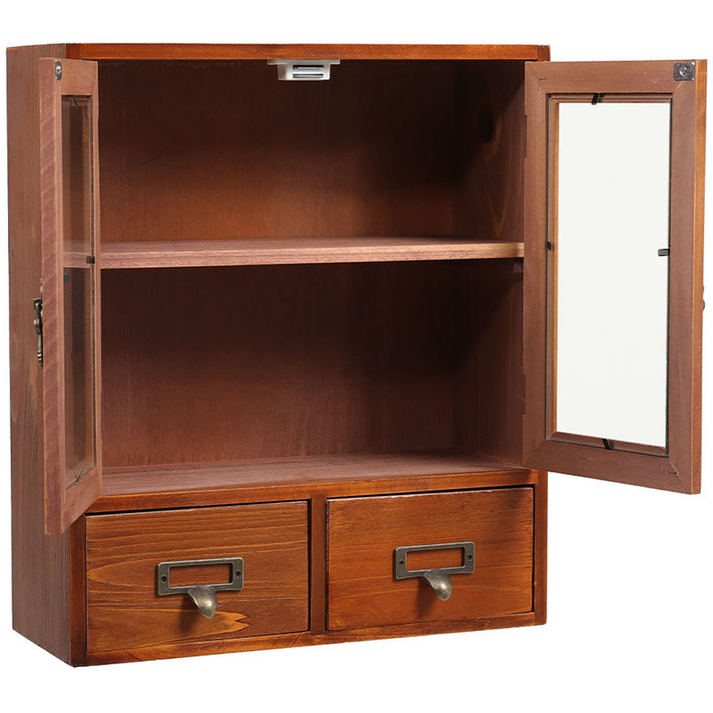 Retro Wooden 2 Tiers Storage Organizer Image 3