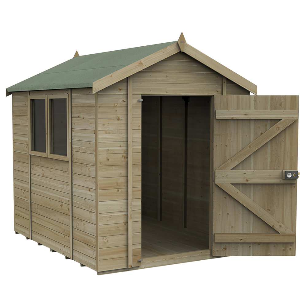 Forest Garden Timberdale 12 x 8ft Pressure Treated Apex Wooden Shed Image 3