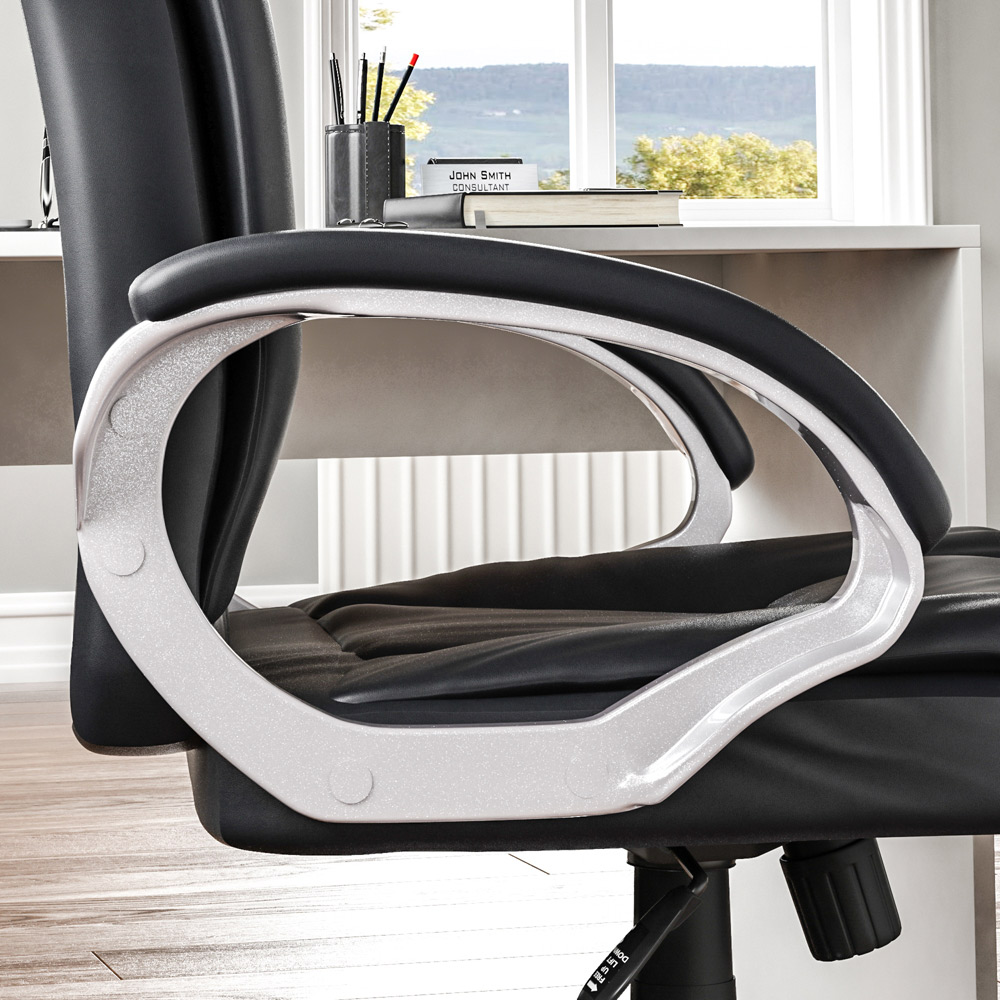 Vida Designs Charlton Black Swivel Office Chair Image 6