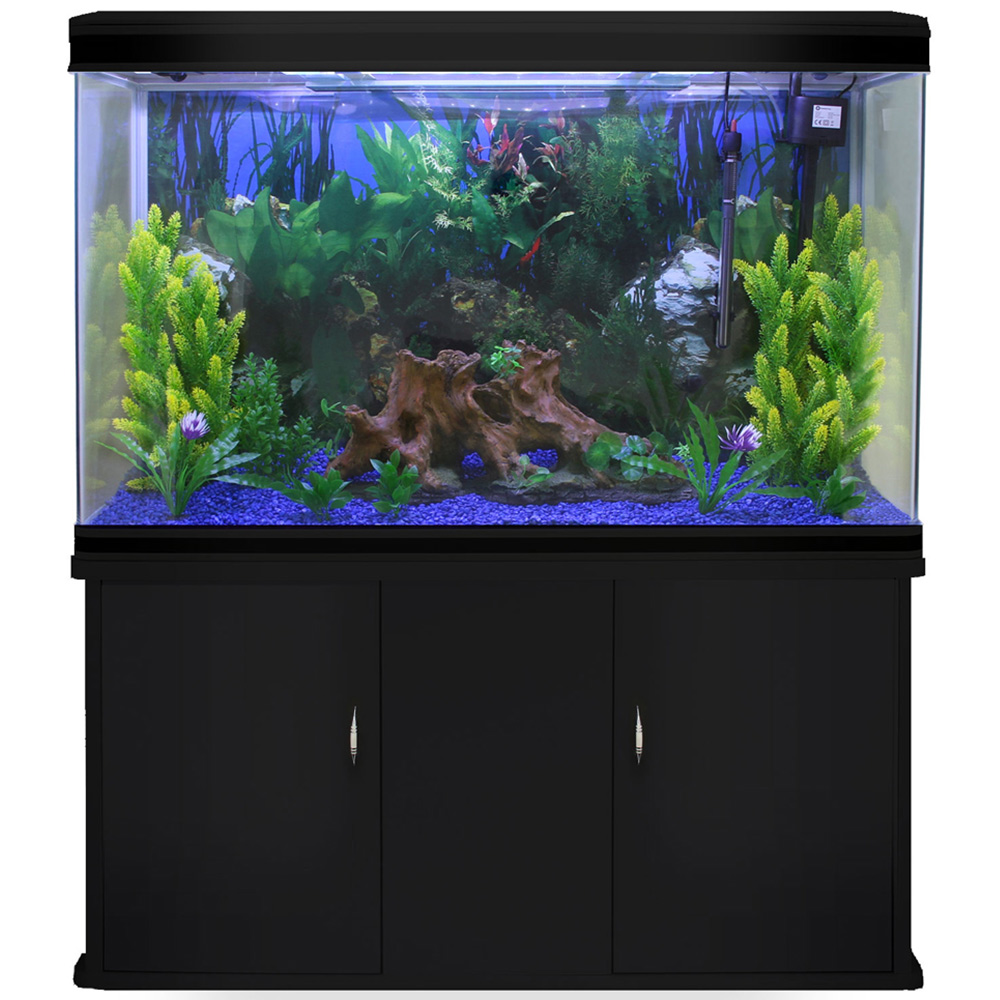 Monster Shop Black Fish Tank and Blue Gravel Image 5