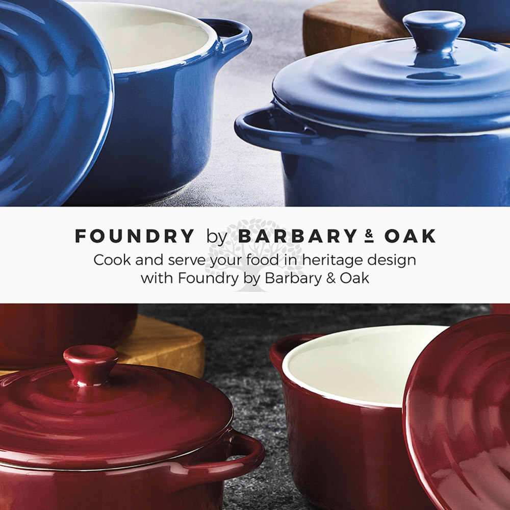 Barbary and Oak 10cm Limoges Blue Set of 4 Ceramic Mini Casseroles Image 7