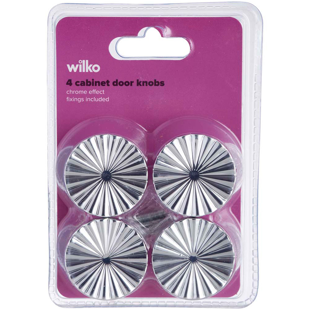 Wilko Silver Door Pull 4 Pack Image 1