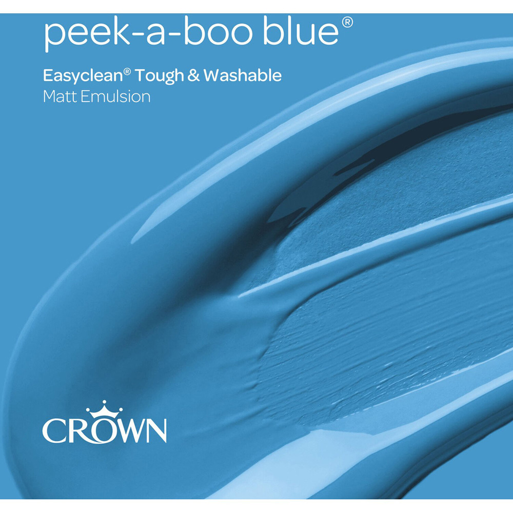 Crown Easyclean Matt Emulsion Paint - Peekaboo Blue Image 8