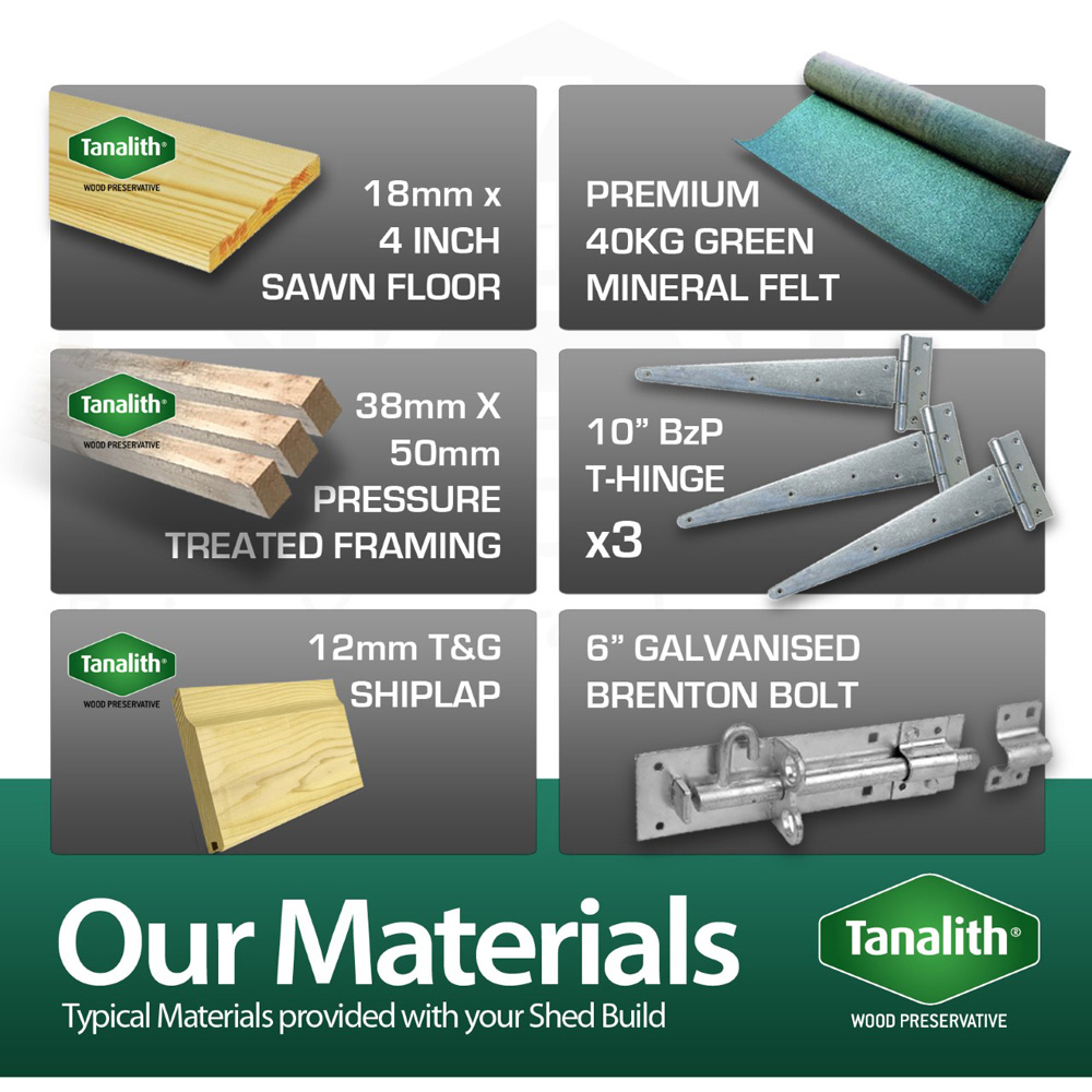 DIY Sheds 14 x 5ft Tongue and Groove Timber Pent Garden Shed Image 6