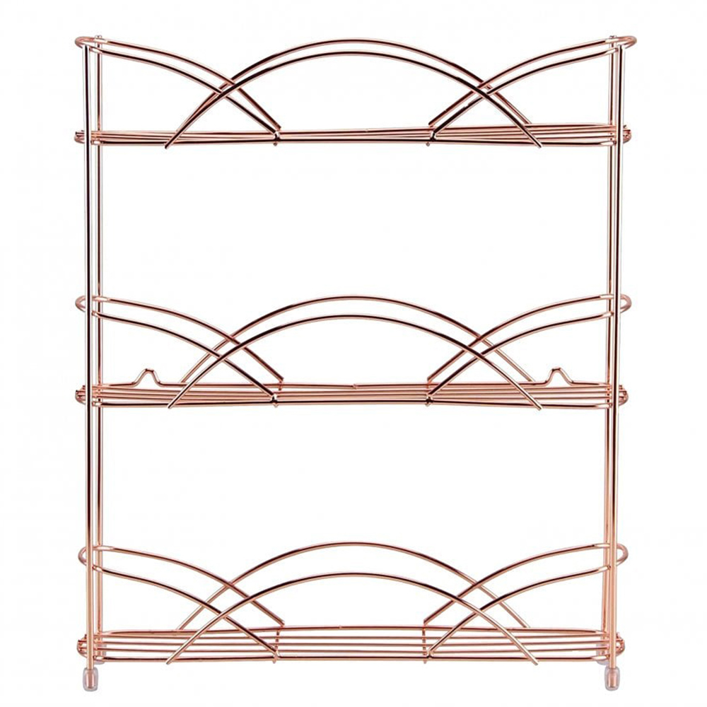Neo Copper Free Standing 3 Tier Table Top Spice Rack Image 1