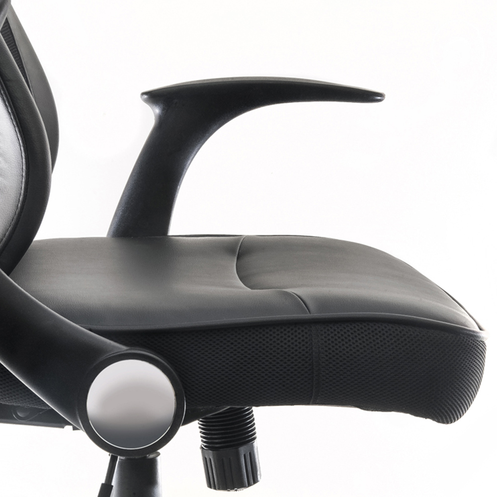 Teknik Black Mesh Swivel Curved Office Chair Image 8