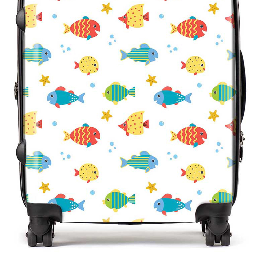 Warren Reed Designer Large Swimming Fish Suitcase Image 2