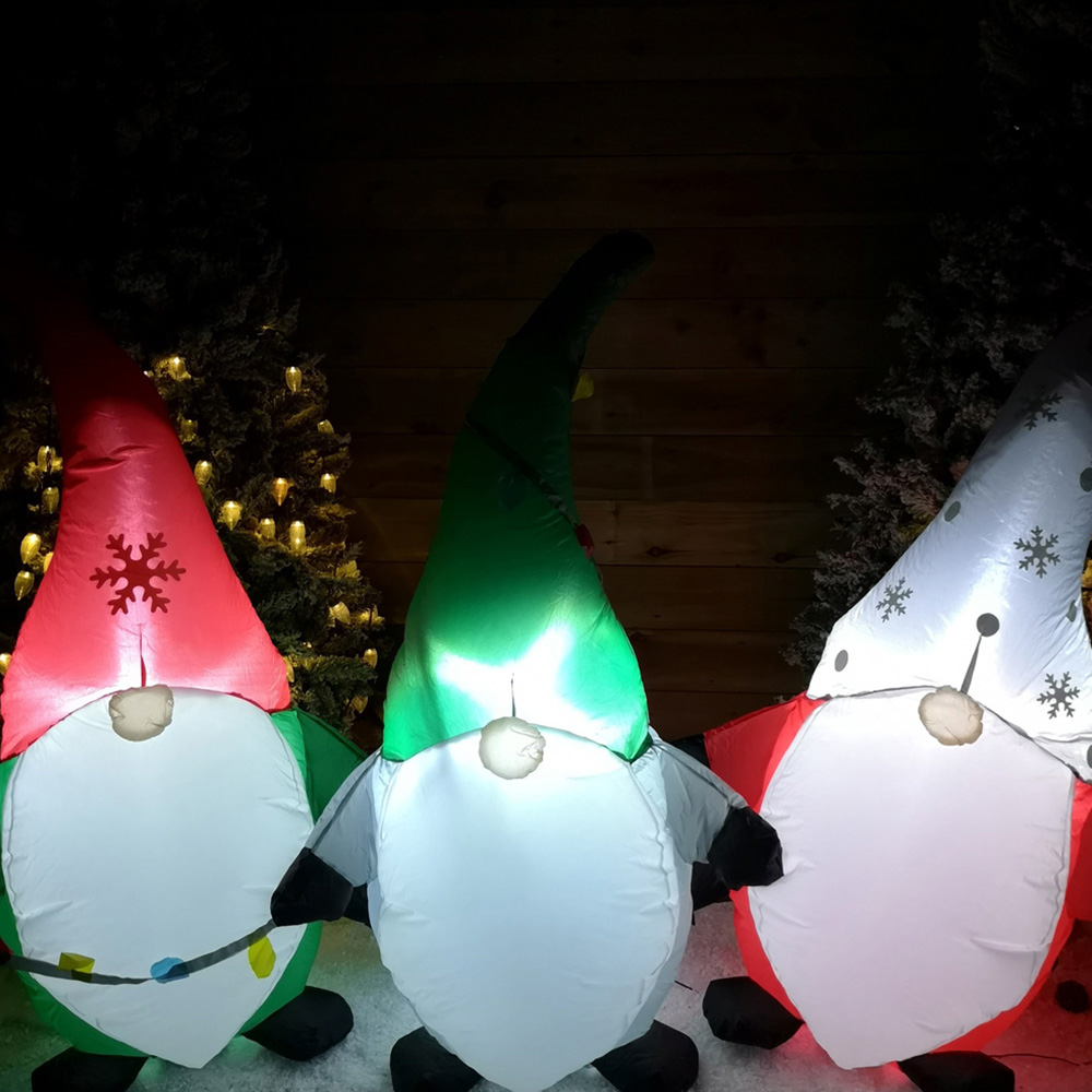 Samuel Alexander Light Up Inflatable Trio of Gonks Gnomes Christmas Decoration 6ft Image 4