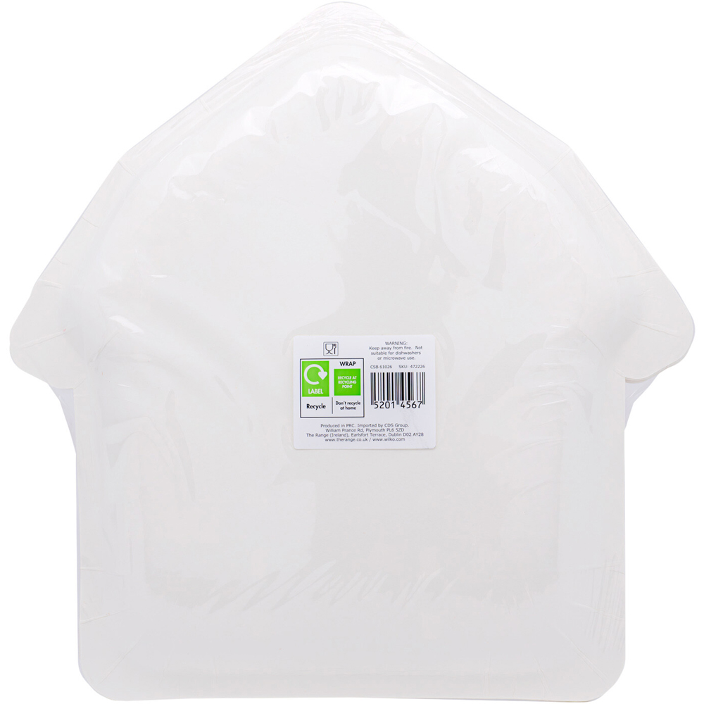 Pack of 8 Gingerbread House Paper Plates - Brown Image 4