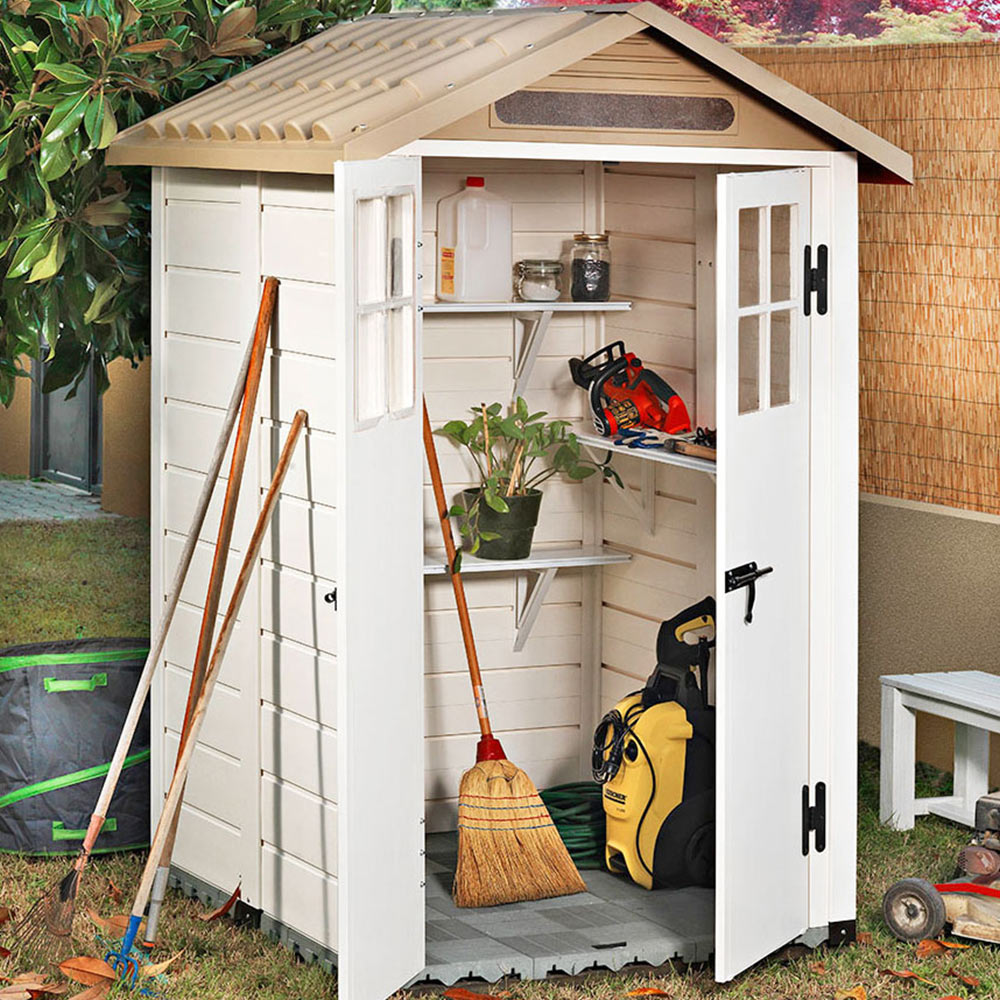 Shire 4 x 4ft Tuscany Evo 120 Plastic Garden Shed Image 2