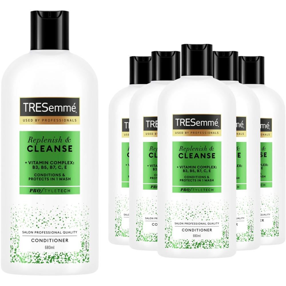 Tresemme Replenish and Cleanse Conditioner 680 ml 6 Pack Image 1
