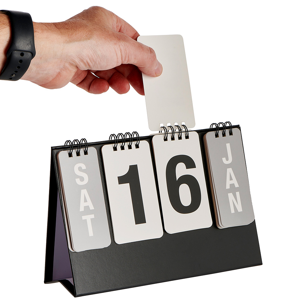 Wilko Black Monthtoview 2023 Flip Desk Calendar Wilko