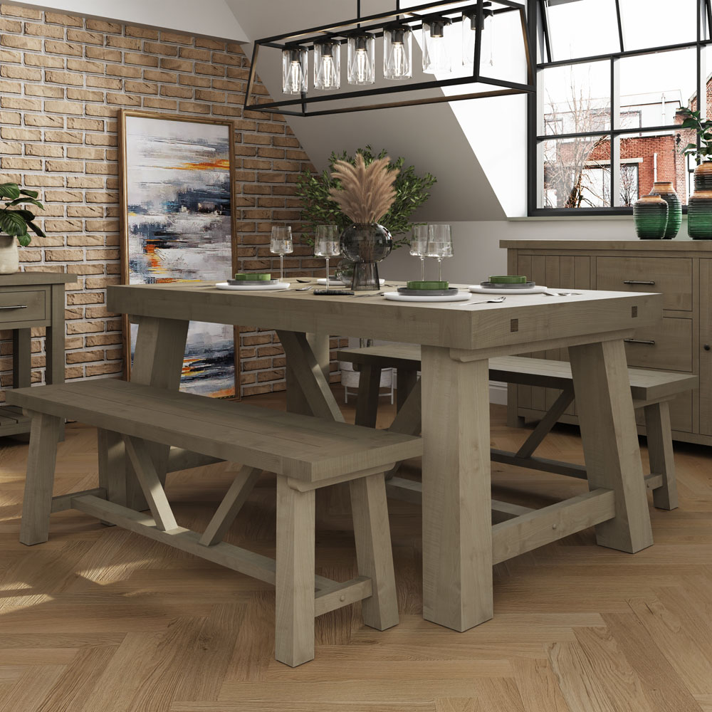 FWStyle Saltash Reclaimed Pine Dining Table Image 4