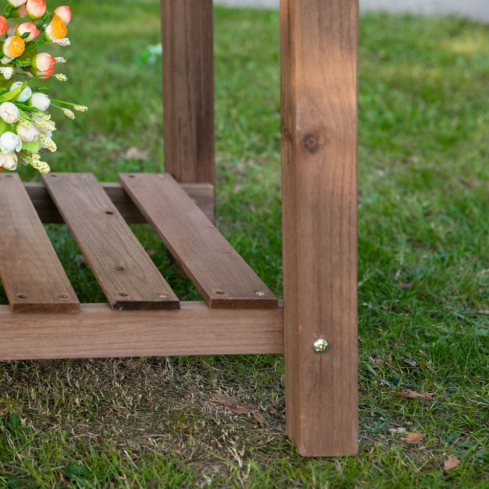 Outsunny Wooden Outdoor Tall Flower Planter Bed Image 4