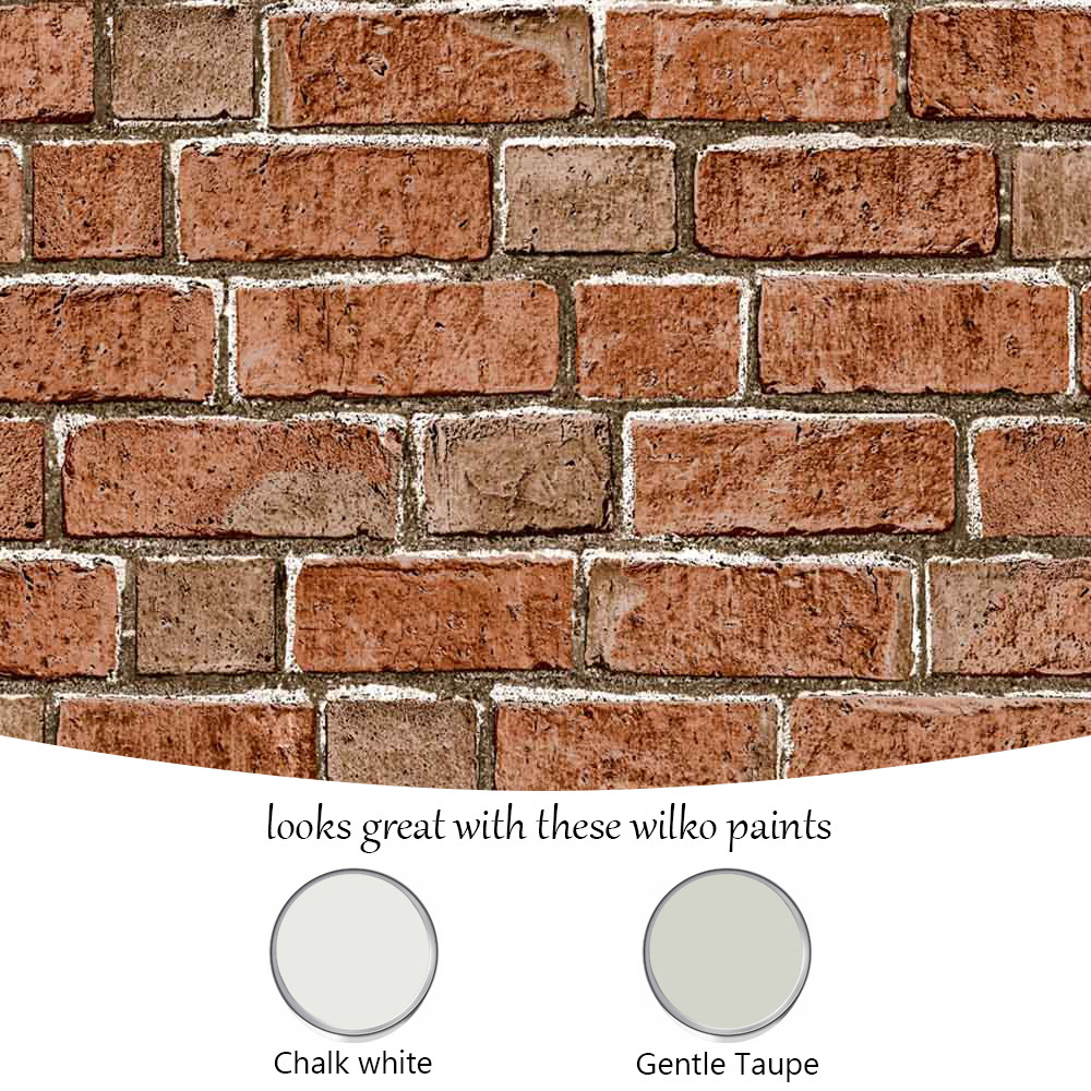 Holden Brick Wall Red Wallpaper Wilko