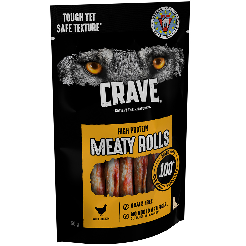 CRAVE Meaty Rolls with Chicken 50g Image 2