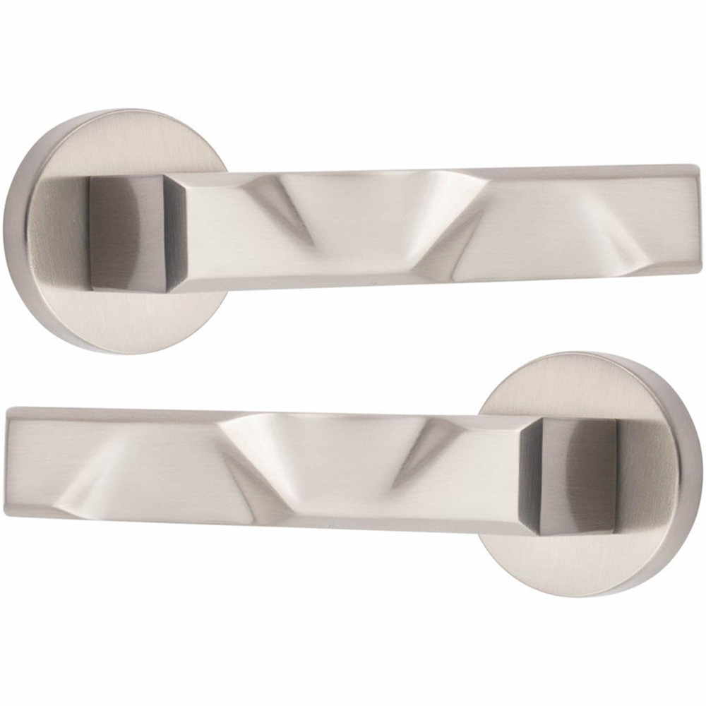 Golden Grace Satin Nickel Modern Nova Euro Lock Door Handle 70mm Image 3