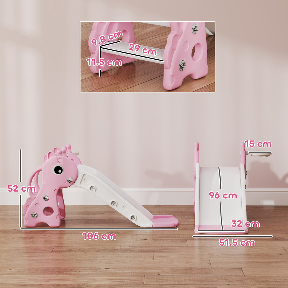 Tommy Toys 3-in-1 Pink Kids Slide Image 9