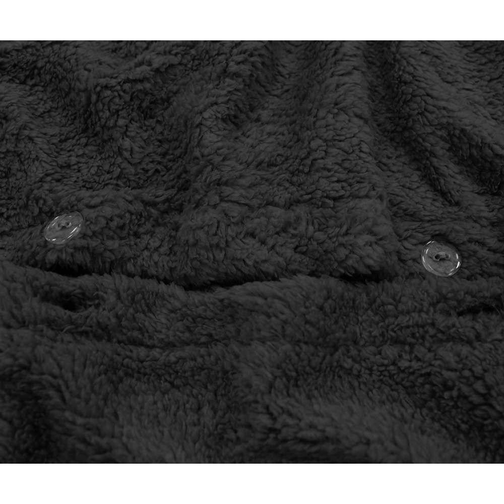 Velosso Single Charcoal Teddy Fleece Duvet Set Image 2