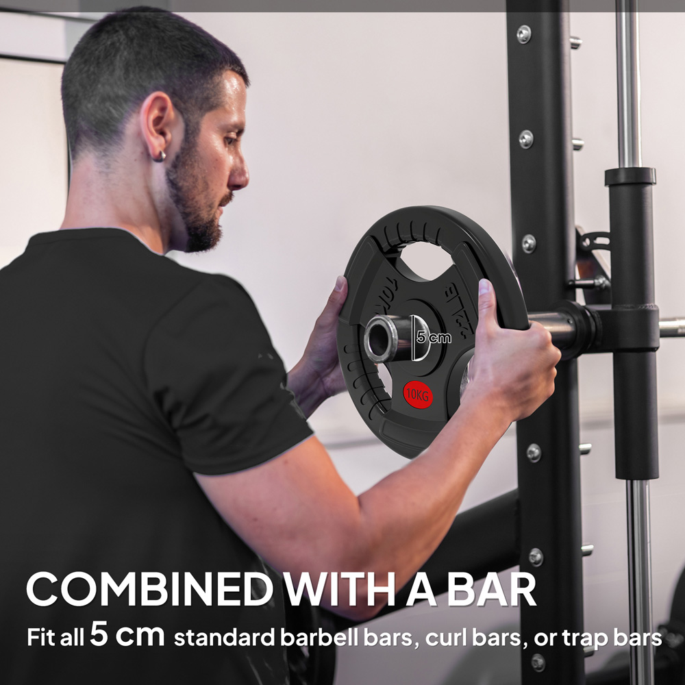 SPORTNOW Olympic Tri-Grip Weight Plates 10kg 2 Pack Image 8